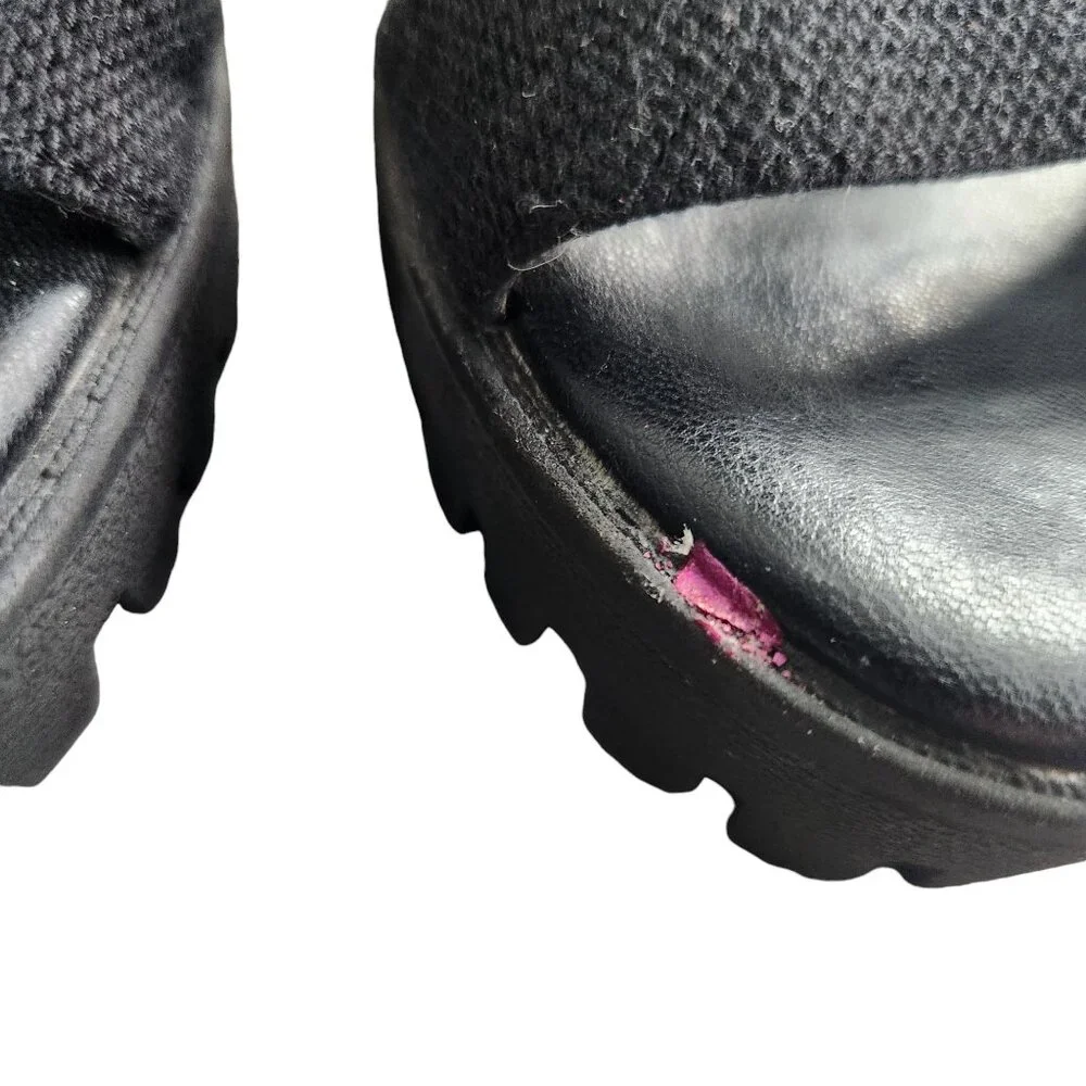 Madden NYC Womens Chunky Black Sandals Size 8 Lug Sole y2k Platform - Picture 9 of 9